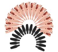 DIYEAH Alligator Clips and Large Elasticity for Automotive Use 15pcs Copper and Steel with Smoothing Jawed Flat Claw Design, Electrical Conductivity Random Color and DIY Soldering Helping Hands