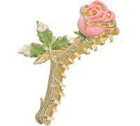 DIYEAH Alloy Rose Gripper Hair Clip Metal Flower Claw Clips for Thick Thin Hair Barrettes for Everyday Use