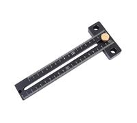 DIYEAH Aluminum Alloy T Type Scribing Ruler Woodworking Marking Gauge for Precise Line Drawing and Positioning Lightweight Durable Crossed Out Tool for DIY Mortise and Parallel Lines