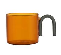 DIYEAH Amber Glass Tea Mug and Unique Colour with Fine Craftsmanship 300ml Capacity Well-Designed Classical Glass Tea Cup for Home and Office Use