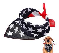 DIYEAH American Flag Dog Bandana Triangle Scarf for Small Dogs Usa Pattern Pet Collar Accessory Multipurpose Cotton Bandana and Holiday Dress-up