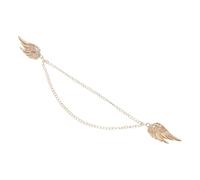 DIYEAH Angel Wing Tassel Chain Brooch with Feathered Design Versatile Use Zinc Alloy Material and Fashionable Style for Men and Women Suitable for Suit Breastpin or Coat Accessory