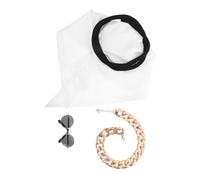 DIYEAH Arabian Dog Costume for Small Pets Breathable Lightweight Pet Headscarf with Sunglasses and Necklace Middle Eastern Dubai Saudi Cat Bandana Outfit for Cosplay and Photo Props