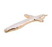 DIYEAH Artisan Crafted Cross Pearl Pendant Diy Jewelry Charms Pearl Charms for Necklace Bracelet Supplies Faith Motif