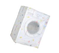 DIYEAH Automatic Washing Machine Cover Peva Protector with Geometric Patterns Fit Case for Home Use Dust and Dirt Resistant