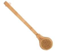DIYEAH Back Scrubber with Long Wooden Handle, Natural Boar Bristle Bath Brush for Men and Women, Exfoliating Shower Body Brush Suitable for Elderly and Sensitive Skin Care