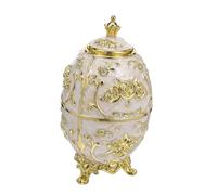DIYEAH Baroque Embossed Desktop Toothpick Storage Box with Press Dispenser Gold White Rose Pattern Hygienic Sealed Design for Dining Tables and Portable Use
