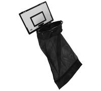 DIYEAH Basketball Hoop Laundry Hamper, Door-mounted Laundry Basket, Black Wooden Backboard, Iron and Cloth, Secure Zipper Closure, over Door Storage for Bedroom Bathroom