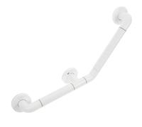 DIYEAH Bathroom Safety Grab Bar 135° Angle 300x300mm White Non-Slip Stainless Steel Handrail for Elderly Disabled Toilet and Shower Support