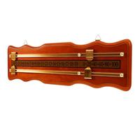 DIYEAH Billiard Scoreboard with 2 Metal Tracks Portable Pool Score Keeper Snooker Scoring Board High-density Brown Table Score Supplies for Home and Club Use