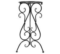 DIYEAH Birdbath Bowl Stand 22 Inch Tall Black Iron Wide Base with 3 Stable Legs Birdbath Holder Bird Bath Stand Porch Photography