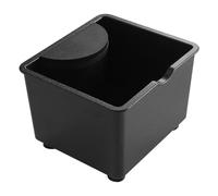 DIYEAH Black Mini Coffee Knock Box Waste Powder Container Espresso Grounds Collection Bucket with Removable Bar Non-slip Base for Home Office and Coffee Shops