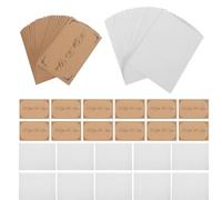 DIYEAH Blank Kraft Paper Certificate Cards with White Envelopes 30x10cm 11x16cm 50pcs Set for Salon Spa Birthday Business Awards and Voucher Certificates