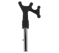 DIYEAH Boat Hook Replacement Pole Attachment with Nylon Docking Head | Chrome Plated Iron Build, Black Finish, Easy Retrieval and Attachment for Sailors, Fishermen, Life Rings, Kayaks