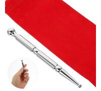 DIYEAH Brass Acupressure Pen Dual-Head Trigger Point Massage Stick for Relief and Restoring Organ Function Silver Reflexology Tool for Self-Massage and Deep Tissue Therapy