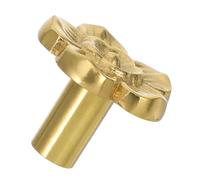 DIYEAH Brass Flower-Shaped Wardrobe Door Pulls Decorative Furniture Handles Replacement Vintage Stylish Solid Brass 0.94X0.94X0.83In for Drawers Cabinet Doors