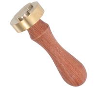 DIYEAH Brass Ice Stamp for Whiskey Glasses - Heart Shape Ice Mold with Wooden Handle Featuring Ice Carving for Bartenders and Cocktail Bars 1.26inch