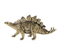 DIYEAH Brass Stegosaurus Figurine Golden Desktop Dinosaur Sculpture