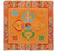 DIYEAH Brocade Embroidery Buddhist Scripture Wrapping Cloth 8.7 Inch Square Altar Table Cover for Home and Temple Use