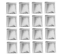 DIYEAH Bubble Mailers Self Seal Padded Envelopes 100 Pcs Silver Mailing Bags Synthetic Material Shipping Suitable for Shops and Schools Jewelry and Lashes