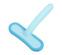 DIYEAH Bunny Grooming Brush Silicone Pet Grooming Brush 5.2x4.6x0.8 Inch Blue for Small Pets, Guinea Pig, Bath Cleaning and Gentle Fur Care