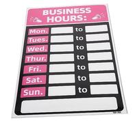 DIYEAH Business Hours Sign Open and Closed Sign for Shop Door Writable Self Adhesive Store Opening Hours Display for Glass Door Office Restaurant 11.81 X 7.87 in