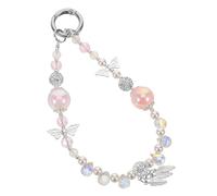 DIYEAH Butterfly Crystal Lanyard Wrist Strap Stylish Mobile Decoration for Hands Convenience for Travel Shopping and Parties