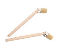 DIYEAH Car Rim Cleaner Brush Set with Wood Handle and Sturdy Bristles 2pcs for Tire and Car Wheel Cleaning Convenient Operation and Easy to Use for Professional Mechanics and DIY