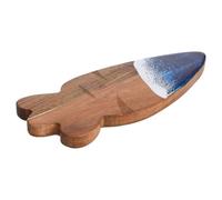 DIYEAH Carrot Board Decorative Surfboard Wall Decor 11.79x4.32x0.59in Acacia Wood Splicing Resin Creative Design Reliable Construction Safe Platform for Kitchen Serving and Chopping