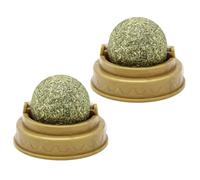 DIYEAH Catnip Ball for Cats Gum Care and Digestion 2pcs Plastic