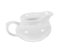 DIYEAH Ceramic Coffee Frothing Cup White Milk Jug Multi-Functional Kitchen Supply Moderate Capacity Safe Healthy Material Stylish Table Decoration