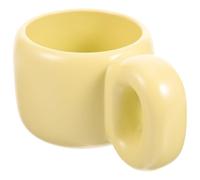 DIYEAH Ceramic Coffee Mug 450ml Fat Belly Irregular Mug with Solid Support and Practical Design, for Office and Café Use, Aesthetic Nordic Style with Elegant Lines