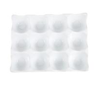 DIYEAH Ceramic Egg Tray for Home Storage Design for Fridge Organization Made of Ceramic Keeps Eggs Fresh for Kitchen Use