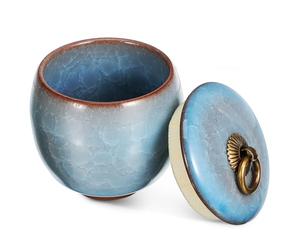 DIYEAH Ceramic Pet Urn Small 70ml Crackle Glaze Ashes Keepsake Box for Dogs and Cats Memorial Storage with Random Accessory Box Random Color