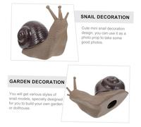 DIYEAH Ceramic Simulated Snail Figurine Decorative Animal Model Miniature Garden Ornament for Micro Landscape Succulent Plant Decor and Fairy Garden Accessories