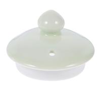 DIYEAH Ceramic Tea Kettle Lid Replacement Smooth Edges Leak-resistant Teapot Cover for Cups and Kettles Practical Tea Accessory in Zen Design