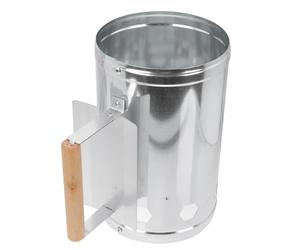 DIYEAH Charcoal Starter Fire Briquette Starter Can with Air Vents and Heat Shield, Aluminium and Wood Outdoor Igniting Bucket for Quick Backyard Bbq and Fish Trips