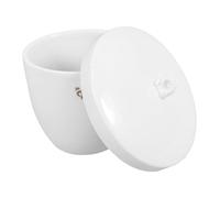 DIYEAH Chemical Porcelain Crucible with Lid and Handle High Temperature Resistant Ceramic Cup for Melting Casting Refining in Laboratory and Foundry Applications