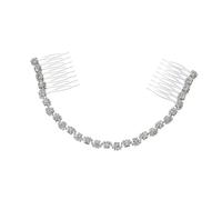 DIYEAH Chic Crystal Hair Comb for Women Silver Alloy Wedding Hair Adornment Featuring Dazzling Sunshine Sparkle and Impressive Beauty, for Weddings and Dance Parties