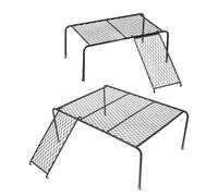 DIYEAH Chicken Coop Platform Suitable for Little Chicken Perch for Small Animals 2pcs with Ladder Iron Material Cage Decor with Hollow-out Design and Cage Use