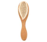 DIYEAH Children’s Wooden Hair Brush and Wool Scalp Massager, Soft Goat Bristle Shampoo Comb for Baby and Infant Gentle Hair Care, Suitable for Kids’ Sensitive Scalp and Daily Bath Use