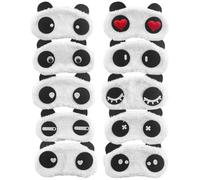 DIYEAH Childrens Eye Mask Sleeping 10pcs Creative Panda Design Cotton Soft Eye Masks for Rest and Travel