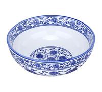 DIYEAH Chinese Style Ceramic Bowl 20 CM Blue and White Porcelain for Rice and Instant Noodles, for Kitchen Use and Casual Dining