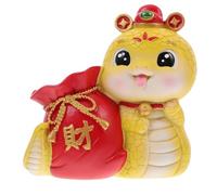 DIYEAH Chinese Zodiac Snake Pen Holder for Office Decor Feng Shui Snake Figurine Stylish Desk Organizer for Positive Energy and Prosperity