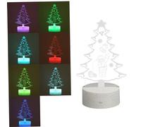 DIYEAH Christmas LED Bedside Light with Touch Control USB Powered Night Lamp for Bedroom Festive Color Changing Acrylic Table Lamp with Crackle Base Durable and Bright Holiday Decor