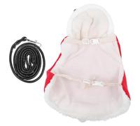 DIYEAH Christmas Rabbit Clothing Harness with Traction Rope, Adorable Warm Pet Bunny Winter Outfit for Small Rabbits (M)
