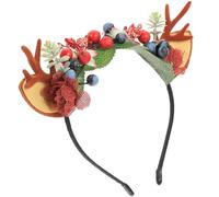 DIYEAH Christmas Reindeer Antler Headband Lightweight Cloth and Plastic Antler Hair Hoop That Holds Hair Firmly for Festival Atmosphere and Party Accessories
