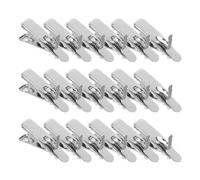 DIYEAH Christmas Tree Ornament Clips: 100pcs Christmas Ornament Metal Alligator Clips Tree Decoration Silver Iron Clamps for Festive and DIY Crafts