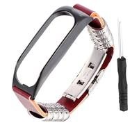 DIYEAH Clasp Watch Replacement Band Elegant Brown Strap with Black Frame Stylish Wrist Strap Compatible with Tomtom Touch for Men and Women Durable Material