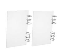 DIYEAH Clear Acrylic Loose Leaf Binder Cover with Metal Round Rings Refillable Notebook Shell for Budget Organizer Student Planner Office Travel Document Management